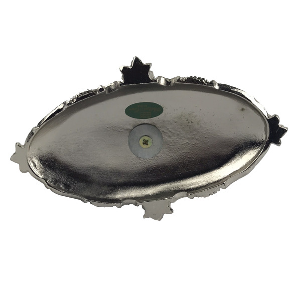 Ashleigh Manor 5 Frame Family Photo Tree Pewter Rhinestone Enamel Floral Flower - Picture 15 of 16